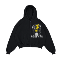 VYBZ CROPPED ZIP HOODIE [BLACK]