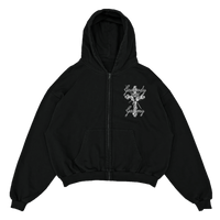 JESUS TAT ZIP HOODIE [BLACK]
