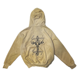 JESUS TAT ZIP HOODIE [SANDSTONE]