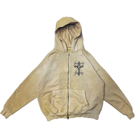 JESUS TAT ZIP HOODIE [SANDSTONE]