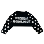 INTERNAL MONOLOGUE CROPPED STAR TEE [BLACK]