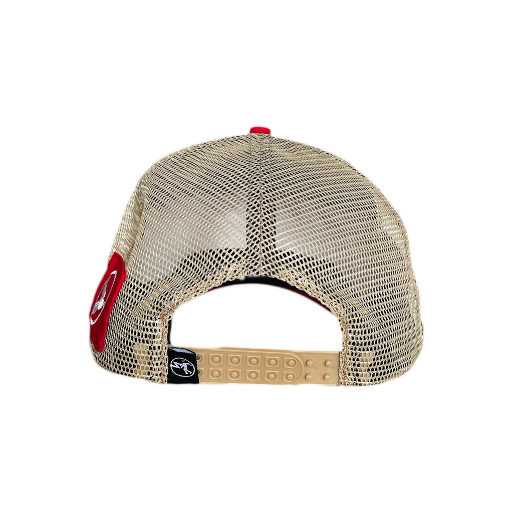 WHO JAH BLESS TRUCKER HAT — RED CLAY [V1.0]